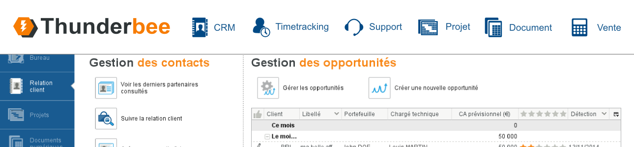 Logiciel de gestion Thunderbee