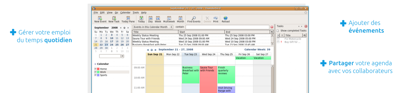 Agenda partagé Thunderbird