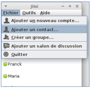 nouveau contact jitsi