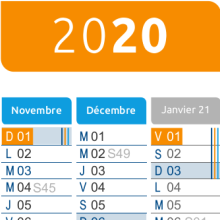 calendrier 2020